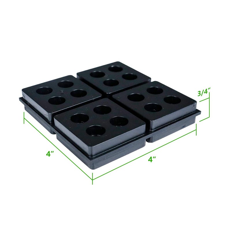 Forestchill Anti Vibration Rubber Pads  4"" X 4"" X 3/4"" Heavy Duty Waffle Vibration Isolation Pad for HVAC  Air Compressor  Washer and Dryer  Air Conditioner Units  4 Pack - Image 2
